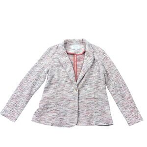 Liverpool Los Angeles Womens Large‎ Blazer Jacket Pink Boucle Single Button